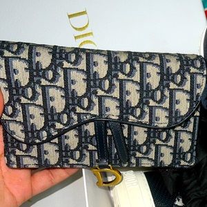 NEW! Oblique Dior Saddle Belt Bag Blue